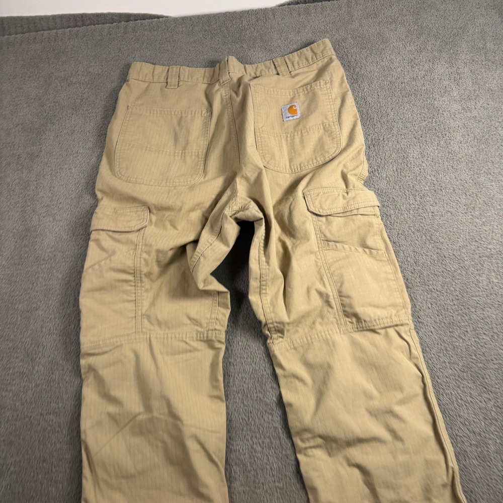 Carhartt Mens Ripstop Cargo Pants Khaki 104200-DKH 34x34 Utility Workwear